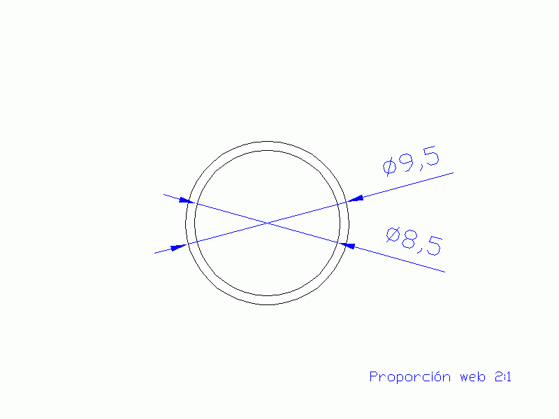 Perfil de Silicona TS7009,508,5 - formato tipo Tubo - forma de tubo