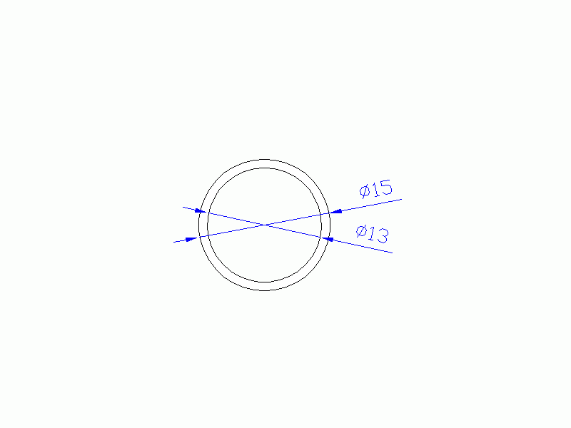 Perfil de Silicona TS701513 - formato tipo Tubo - forma de tubo