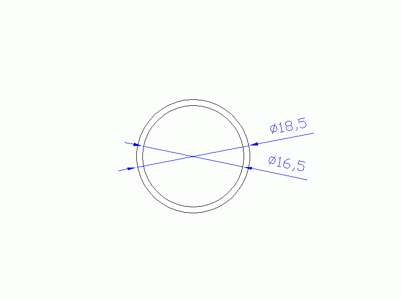 Perfil de Silicona TS7018,516,5 - formato tipo Tubo - forma de tubo