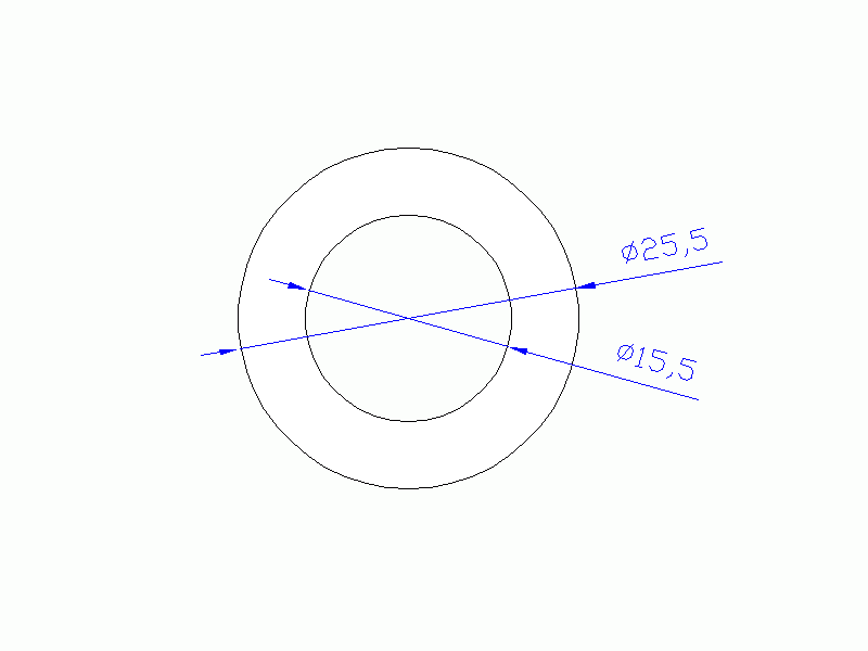 Perfil de Silicona TS7025,515,5 - formato tipo Tubo - forma de tubo