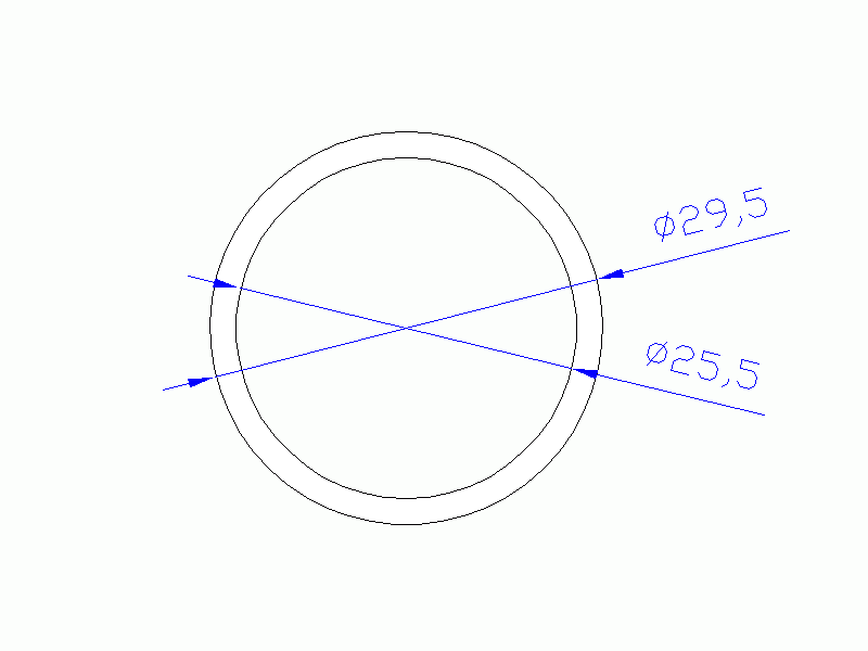 Perfil de Silicona TS7029,525,5 - formato tipo Tubo - forma de tubo