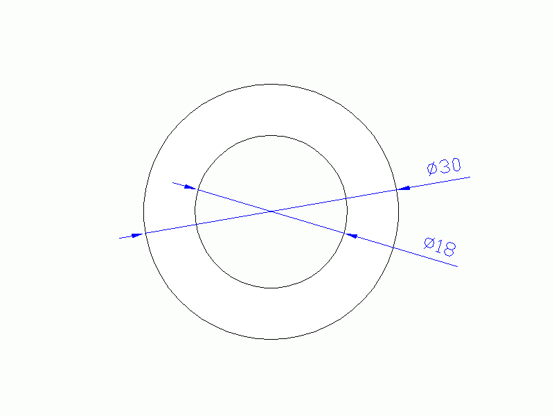 Perfil de Silicona TS703018 - formato tipo Tubo - forma de tubo