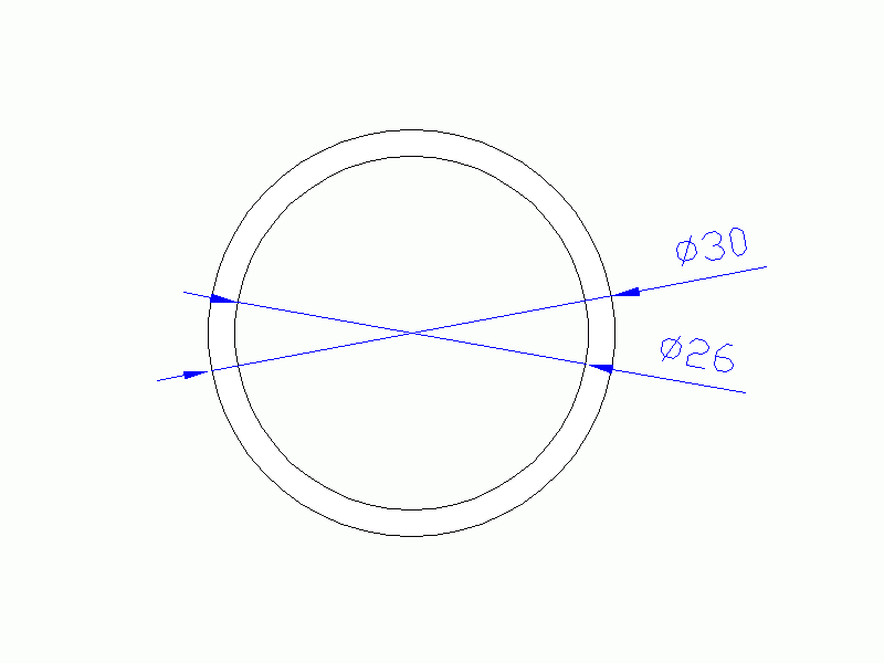 Perfil de Silicona TS703026 - formato tipo Tubo - forma de tubo