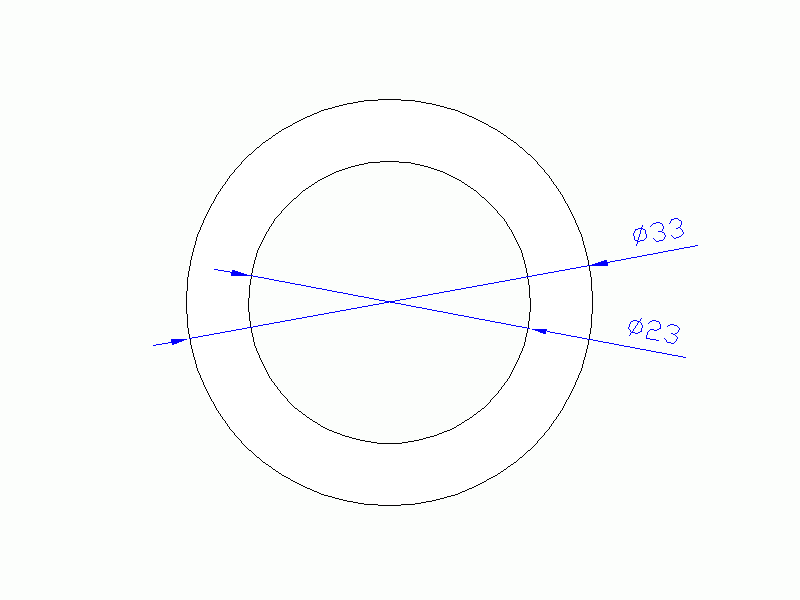 Perfil de Silicona TS703323 - formato tipo Tubo - forma de tubo
