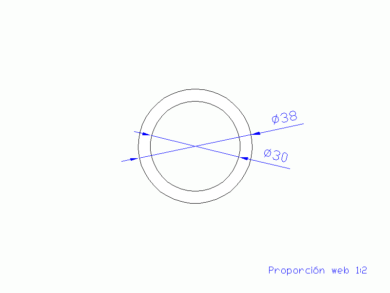 Perfil de Silicona TS703830 - formato tipo Tubo - forma de tubo