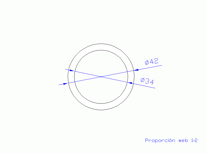 Perfil de Silicona TS704234 - formato tipo Tubo - forma de tubo