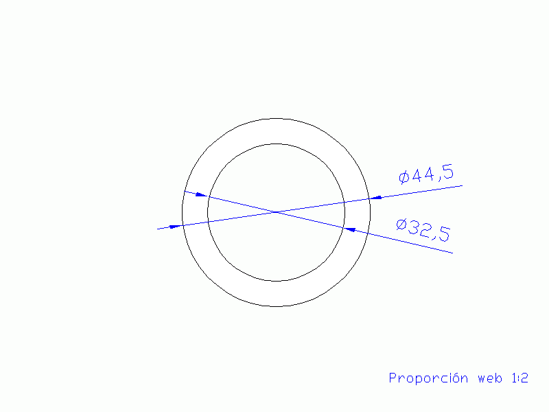 Perfil de Silicona TS7044,532,5 - formato tipo Tubo - forma de tubo