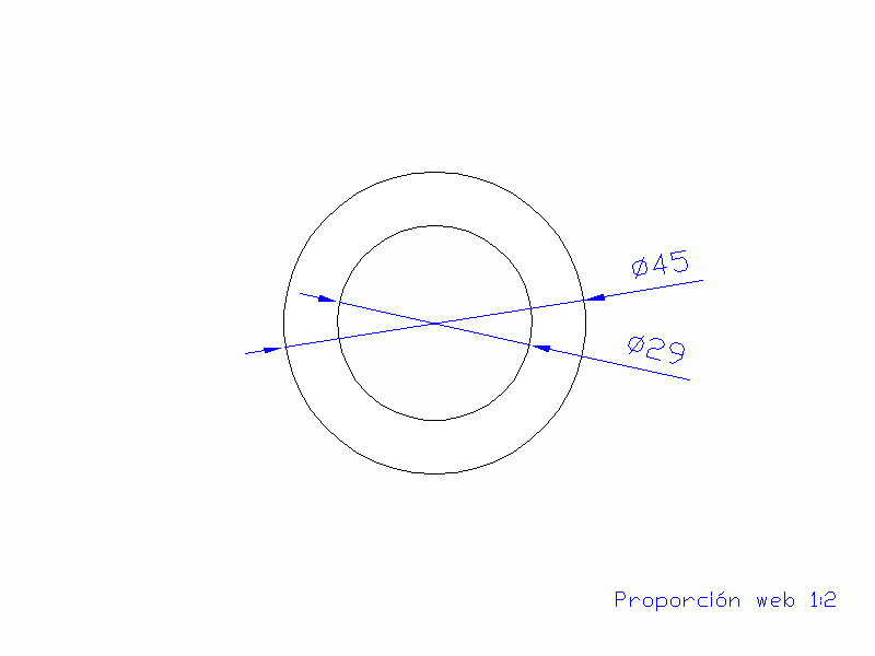 Perfil de Silicona TS704529 - formato tipo Tubo - forma de tubo