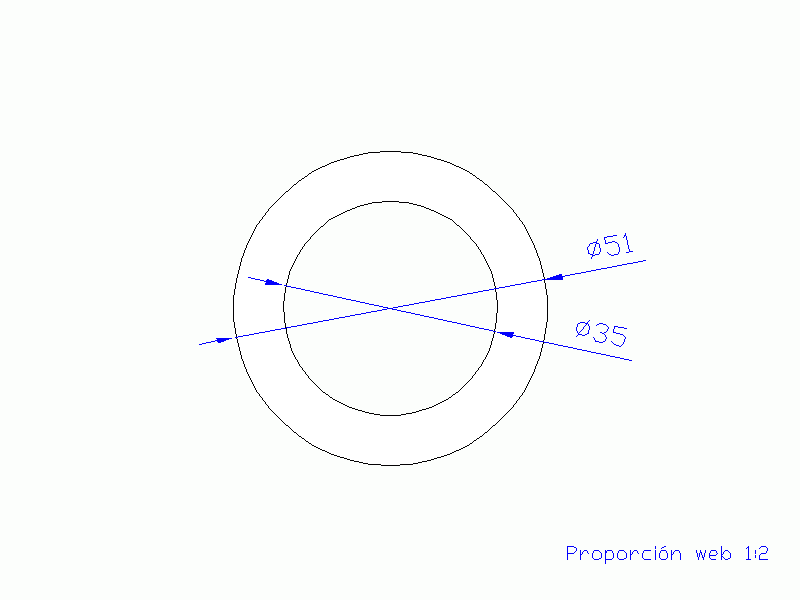 Perfil de Silicona TS705135 - formato tipo Tubo - forma de tubo