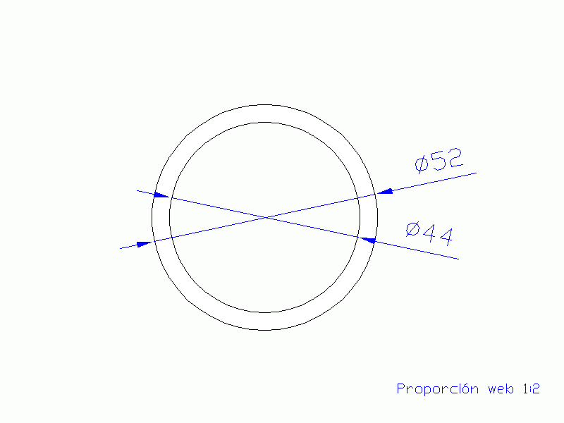 Perfil de Silicona TS705244 - formato tipo Tubo - forma de tubo