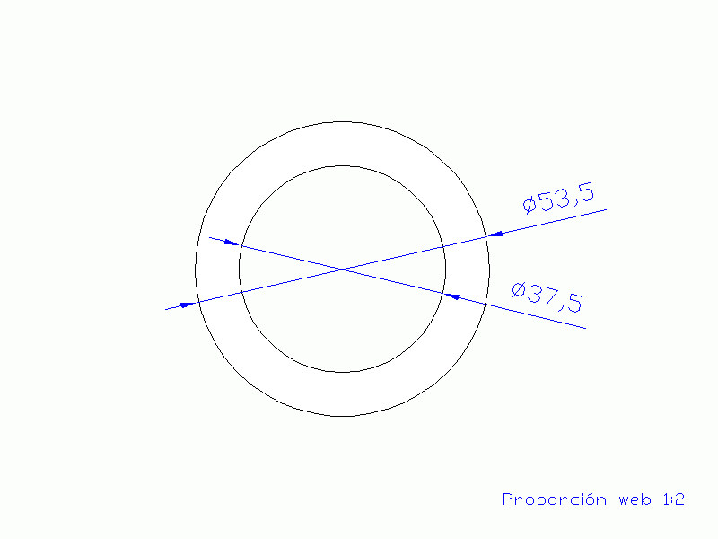 Perfil de Silicona TS7053,537,5 - formato tipo Tubo - forma de tubo