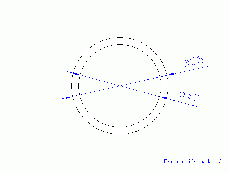 Perfil de Silicona TS705547 - formato tipo Tubo - forma de tubo