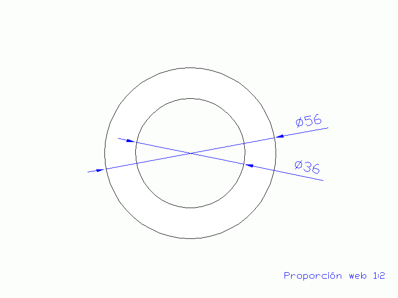 Perfil de Silicona TS705636 - formato tipo Tubo - forma de tubo