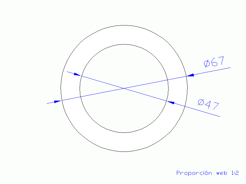 Perfil de Silicona TS706747 - formato tipo Tubo - forma de tubo