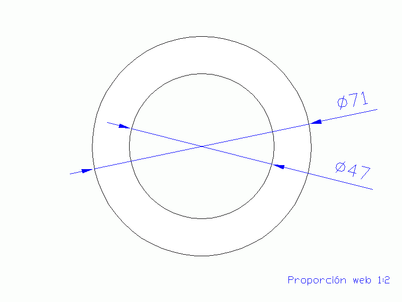 Perfil de Silicona TS707147 - formato tipo Tubo - forma de tubo