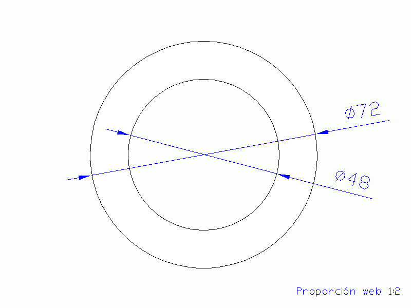Perfil de Silicona TS707248 - formato tipo Tubo - forma de tubo