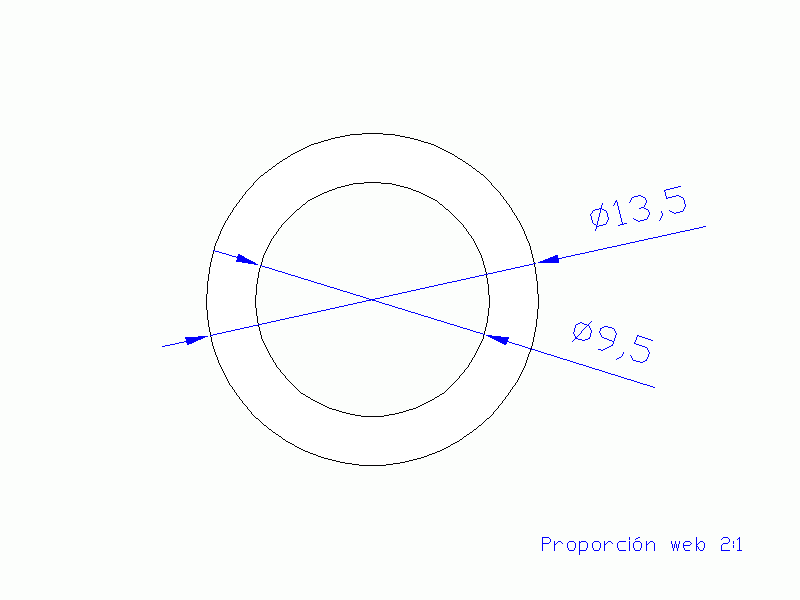 Perfil de Silicona TS8013,509,5 - formato tipo Tubo - forma de tubo
