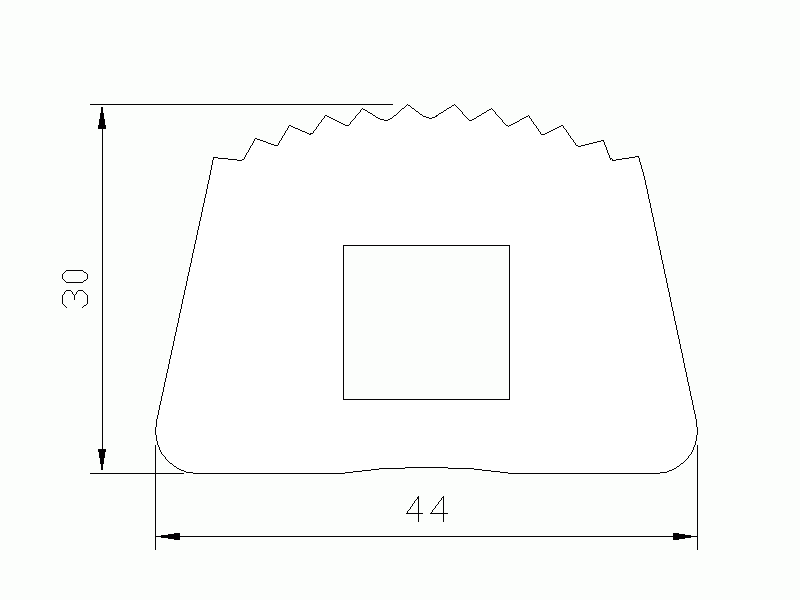 Profil en Silicone P001 - format de type D - forme irrégulier