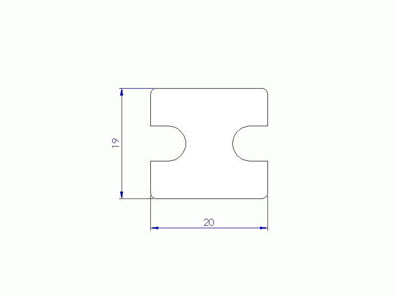 Profil en Silicone P1059C - format de type Lampe - forme irrégulier