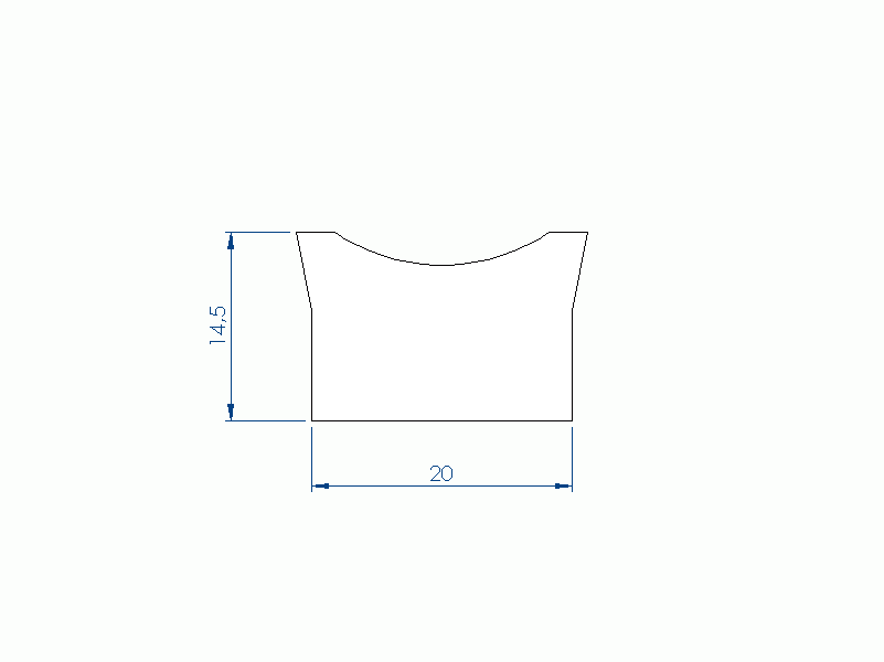 Profil en Silicone P11185EE - format de type D - forme irrégulier