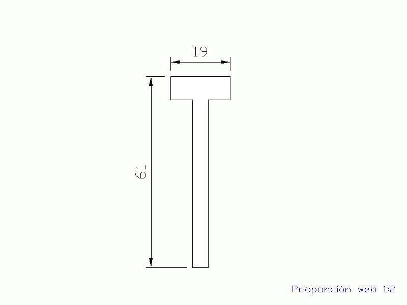 Profil en Silicone P1152D - format de type T - forme irrégulier