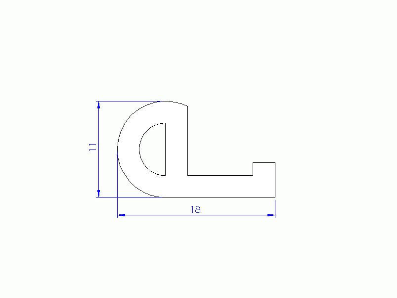 Profil en Silicone P1152M - format de type Note de Musique - forme irrégulier