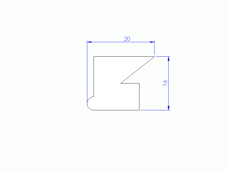 Profil en Silicone P1228AZ - format de type Labiée - forme irrégulier