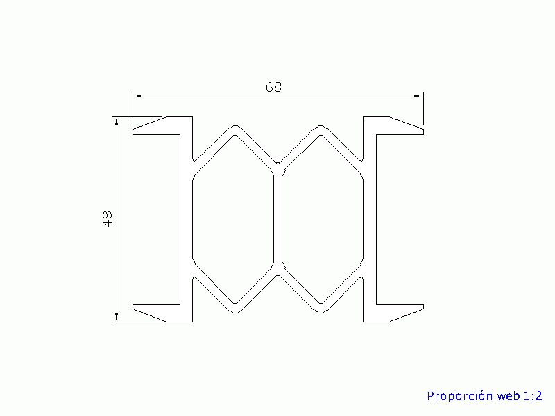 Profil en Silicone P1258 - format de type Soufflet - forme irrégulier