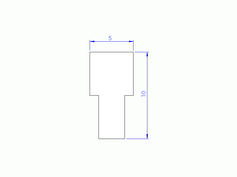 Profil en Silicone P1313D - format de type T - forme irrégulier