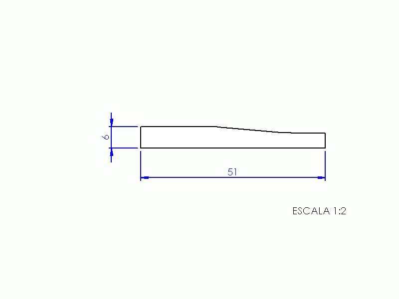 Profil en Silicone P1331A - format de type Profilé Plat - forme irrégulier