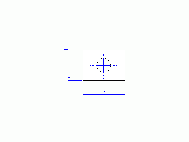 Profil en Silicone P1511T5 - format de type Rectangle - forme régulière