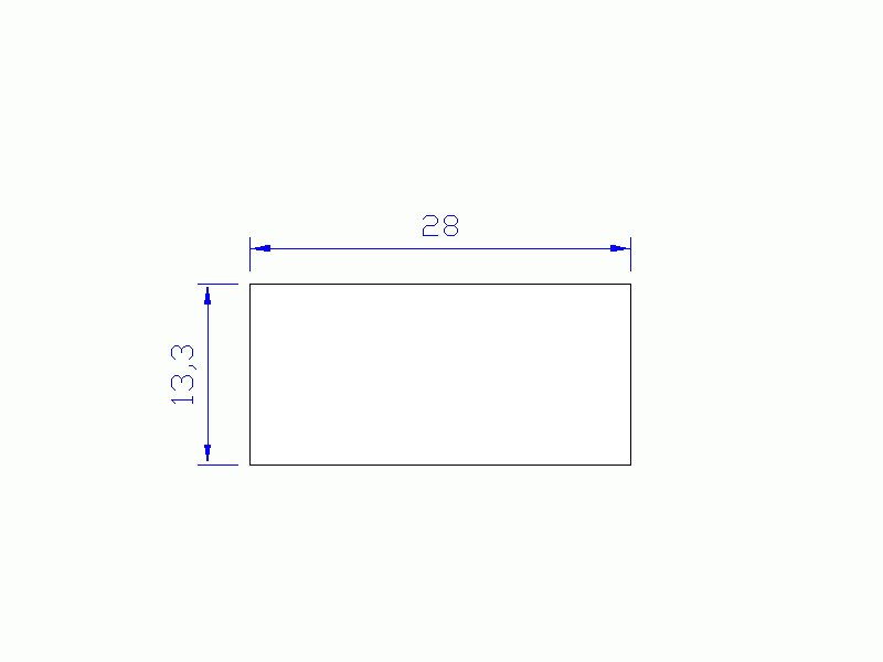 Profil en Silicone P1534A - format de type Rectangle - forme régulière