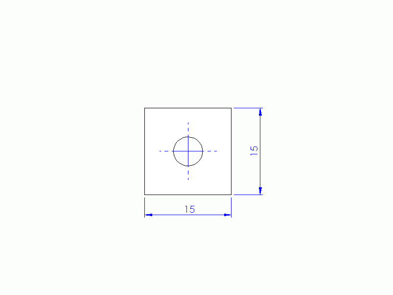 Profil en Silicone P1558B - format de type Carré - forme régulière