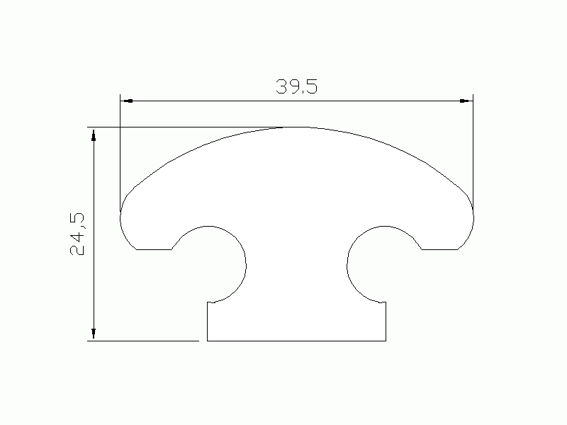 Profil en Silicone P1612F - format de type Lampe - forme irrégulier