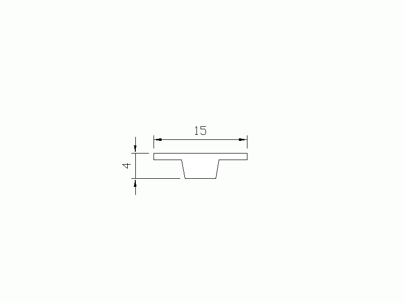 Profil en Silicone P164B - format de type T - forme irrégulier