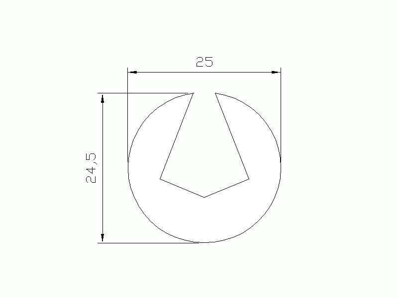 Profil en Silicone P168F - format de type U - forme irrégulier