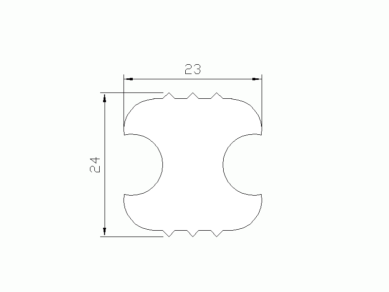 Profil en Silicone P175N - format de type Lampe - forme irrégulier