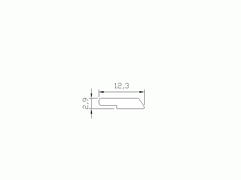 Profil en Silicone P179 - format de type Profilé Plat - forme irrégulier