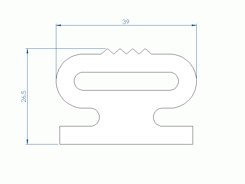 Profil en Silicone P1904CP - format de type Lampe - forme irrégulier