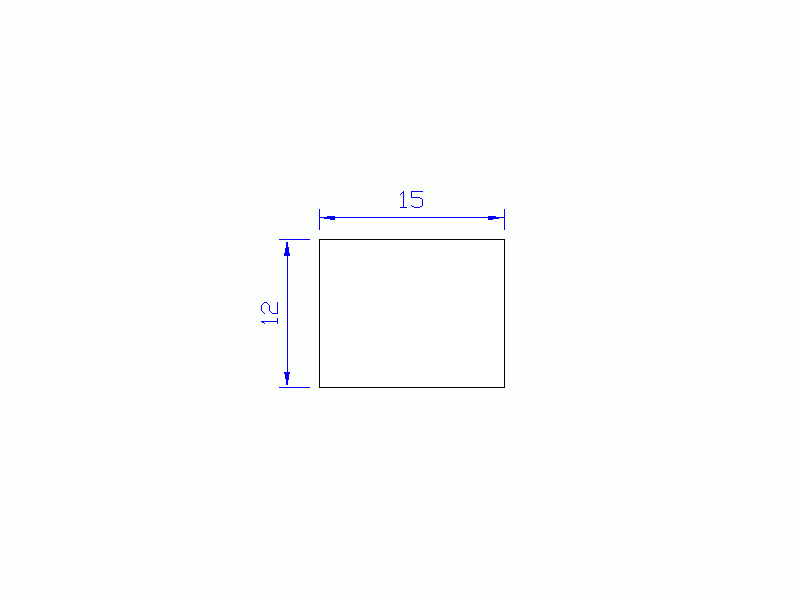 Profil en Silicone P201512 - format de type Rectangle - forme régulière