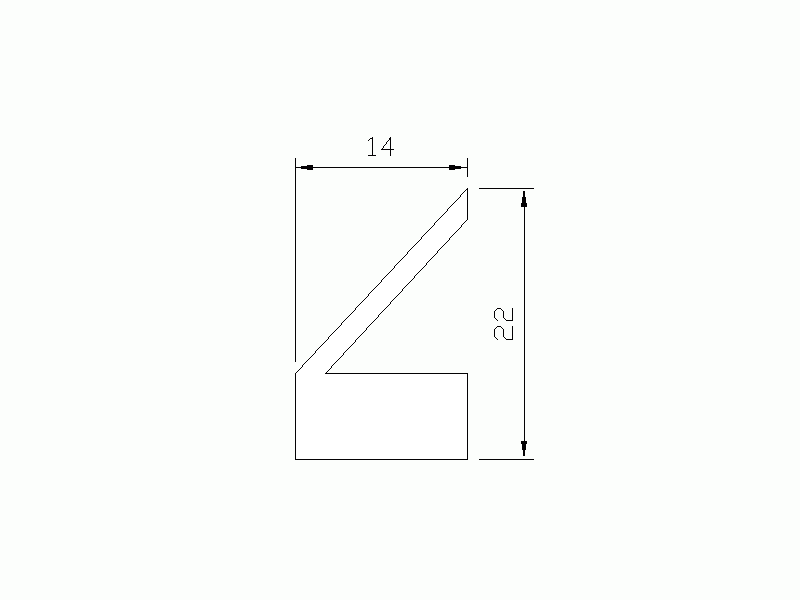 Profil en Silicone P20548 - format de type Labiée - forme irrégulier