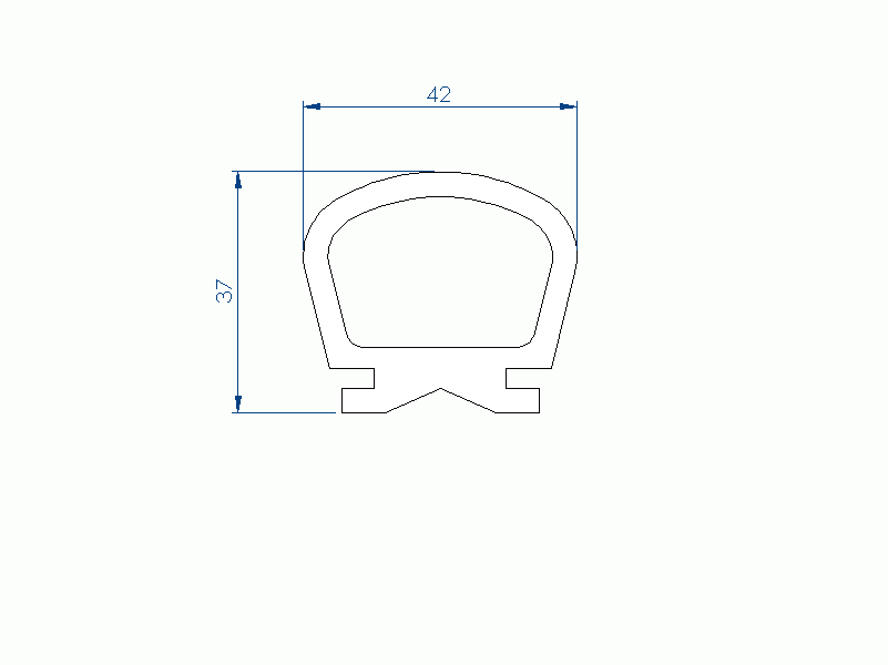 Profil en Silicone P2090G - format de type Lampe - forme irrégulier