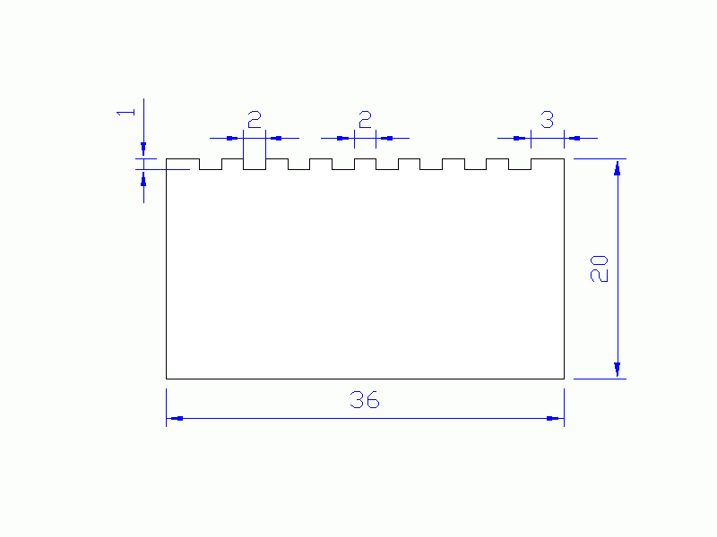 Profil en Silicone P2222X - format de type Rectangle - forme régulière