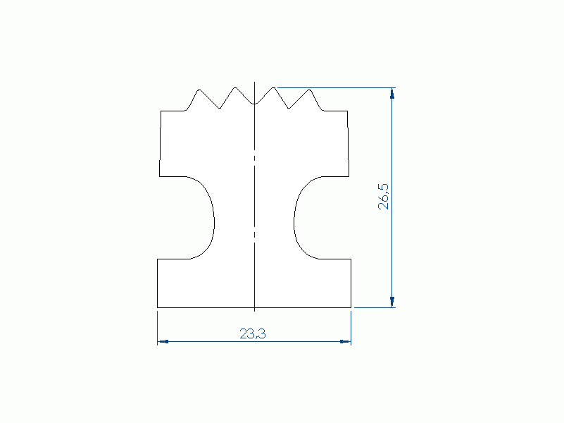 Profil en Silicone P2450I - format de type Lampe - forme irrégulier