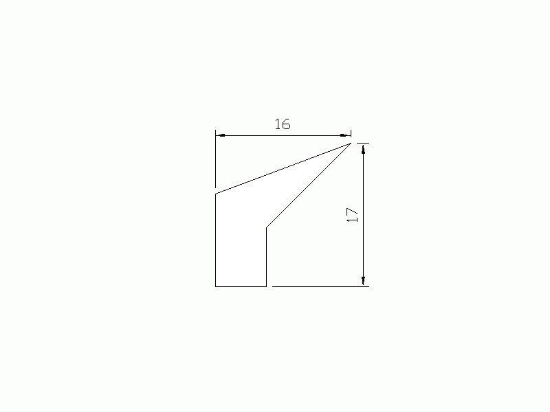 Profil en Silicone P2475 - format de type Labiée - forme irrégulier