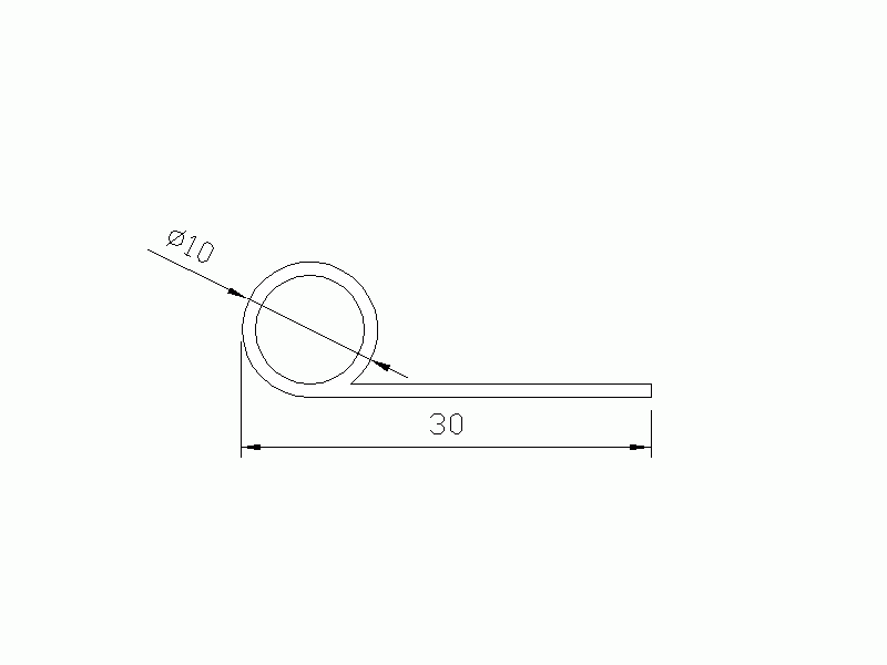 Profil en Silicone P2688A - format de type Note de Musique - forme irrégulier