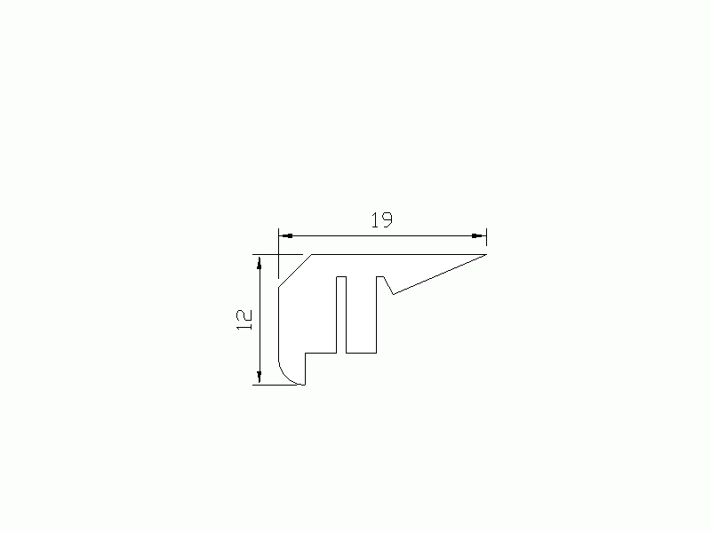 Profil en Silicone P268CQ - format de type Labiée - forme irrégulier