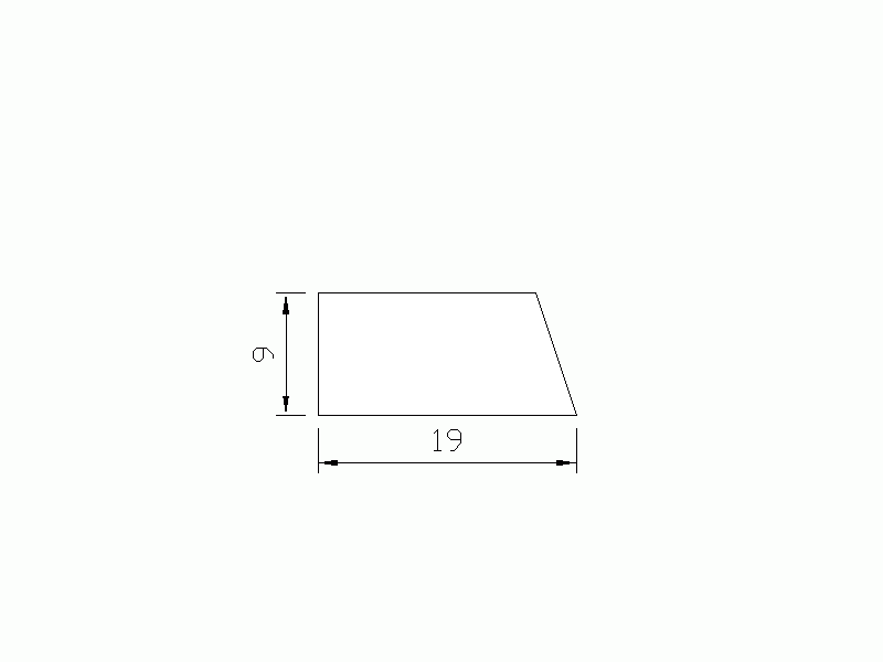 Profil en Silicone P268DF - format de type Profilé Plat - forme irrégulier