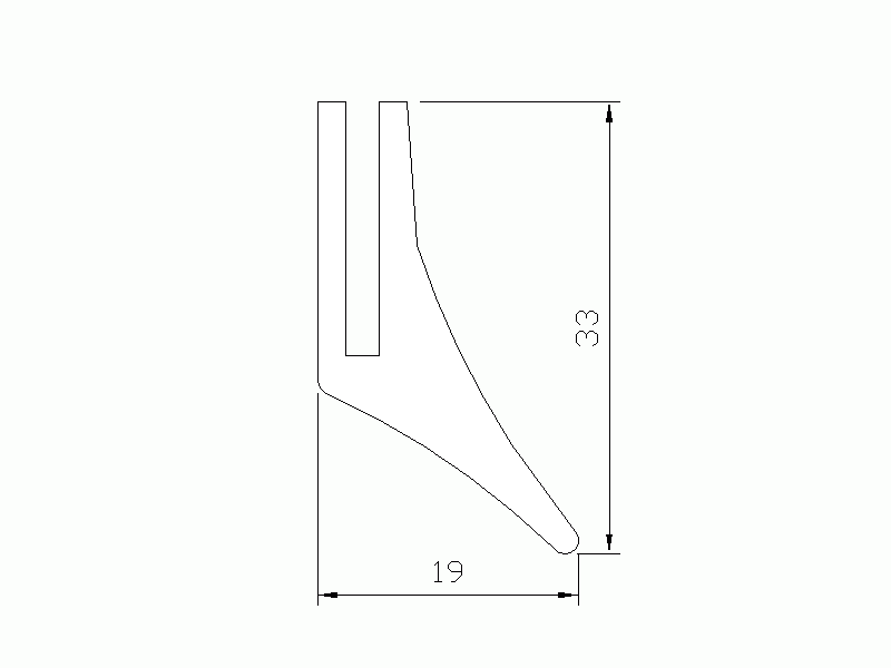 Profil en Silicone P268S - format de type U - forme irrégulier