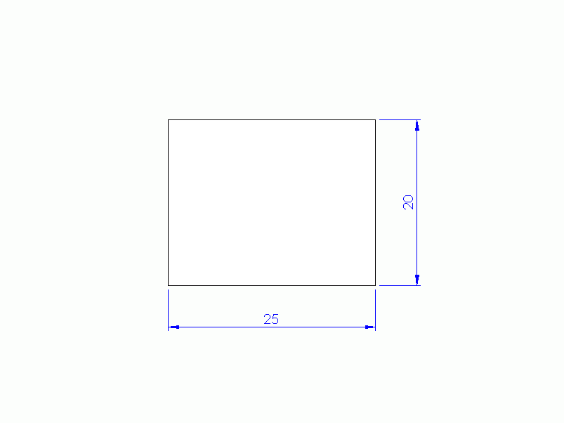 Profil en Silicone P302520 - format de type Rectangle - forme régulière